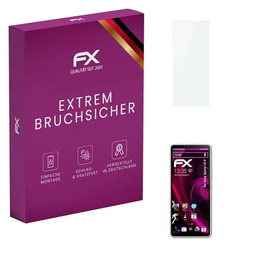 atFoliX Glasfolie kompatibel mit Sony Xperia 10 V Displayfolie, 9H Hybrid-Glass FX Schutzpanzer Folie
