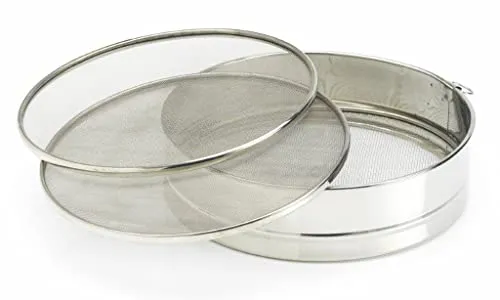 Artame ART69520 Profi-Sieb mit 3 Einsätzen 20 cm Edelstahl Silberfarben 20 x 20 x 6,5 cm