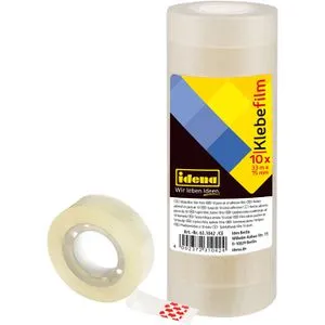 Idena Klebeband 631042, 15mm x 33m, transparent, Kern-Ø 26mm, 10 Stück