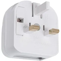 Adapter Flachstecker Typ C auf Stecker Typ G (UK) Weiß