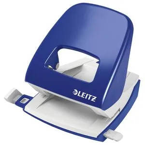 LEITZ Locher NeXXt 5008 blau - Hochwertiger 30-Blatt Locher mit rutschfestem Boden, ideal für Büro und Zuhause