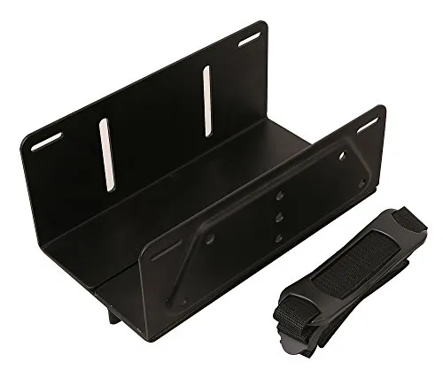 Techly 102239 PC-Halterung für Wand oder Schreibtisch, Schwarz - TV-Wand- & Deckenhalterungen, flexible Befestigung für PC-Gehäuse an Wand oder Schreibtisch, unterstützt Breiten von 12 bis 21,2 cm.
