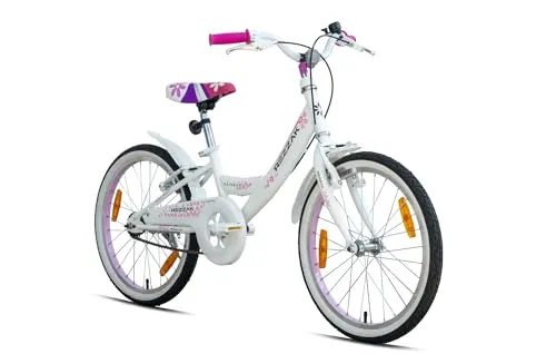 Zoll Kinderfahrrad Mädchenfahrrad 20 Zoll mit Rücktrittbremse Weiß-Pink - 20 Zoll Kinderfahrrad für Mädchen mit Rücktrittbremse, ideal für sicheres Fahren. Der bequeme Sattel und die integrierten Reflektoren sorgen für Komfort und Sicherheit beim Radfahren.