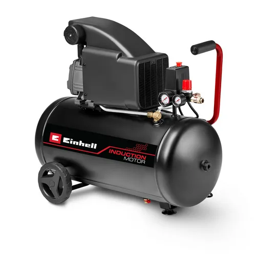 Einhell Kompressor TC-AC 270/50/10 - 1800 W, 10 bar, 50-Liter-Tank - Kompressoren – Leistungsstarker 1800 W Induktionsmotor mit 10 bar Druck, ideal für langlebige Anwendungen und präzise Druckeinstellungen dank Druckminderer und Manometern.