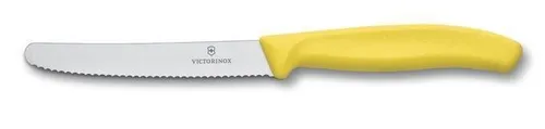Victorinox Allzweckmesser mit Wellenschliff Swiss Classic, Gelb