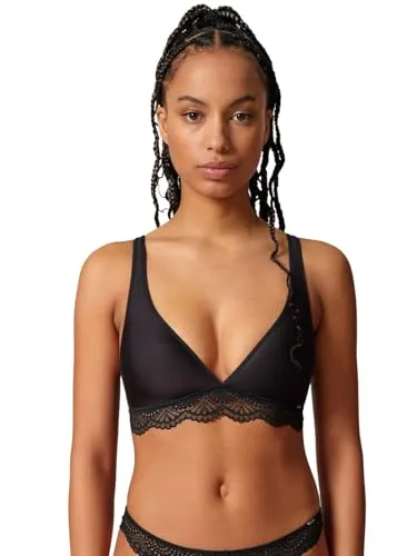 Skiny Damen Triangel Spacer BH 082629 Gr. 75A in Schwarz - Eleganter BH aus 3D-Spacer-Material mit Mikrofaser-Seiten und Spitzendetails. Verstellbare Träger und Hakenverschluss sorgen für perfekten Sitz und hohen Tragekomfort.