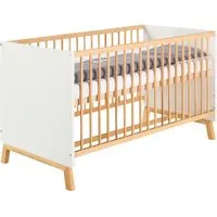 Schardt Kombi-Kinderbett Venice - Kombi-Kinderbett 70x140 cm aus massivem Buchenholz, höhenverstellbar und mit 3 Schlupfstäben für eine sichere Nutzung. Ideal für wachsende Kinder!