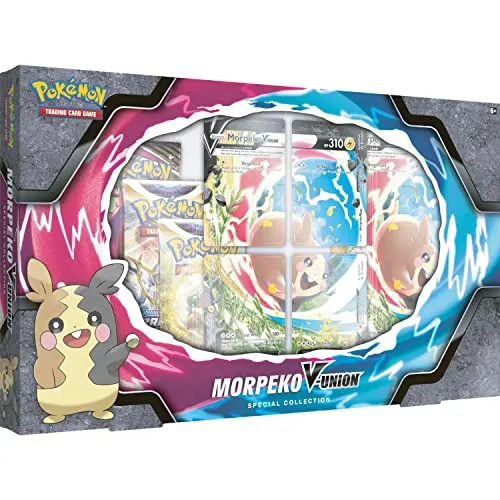 Pokémon Morpeko V-Union Special Collection Kartenspiel - Sammelkarten - Entfessle die Kraft von Morpeko V-UNION mit 4 Promokarten, einer überdimensionalen Karte und Boosterpacks für spannende Duelle!