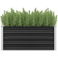 furnicato Garten-Hochbeet Anthrazit 100 x 40 x 45 cm Verzinkter Stahl