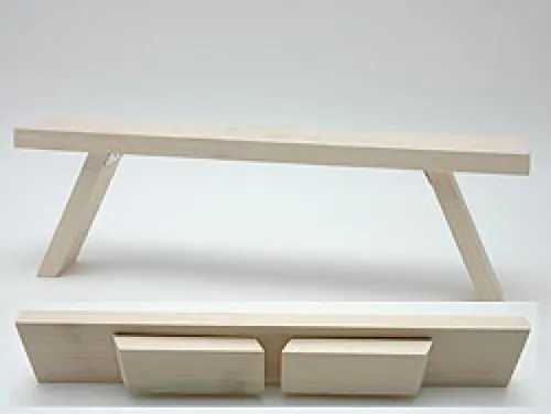 Schwibbogen Lichterbogen Untersatz Erhöhung aus Holz 40 cm - Fensterdekoration: Klappbarer Holz-Untersatz für Schwibbögen, ideal für festliche Weihnachtsdekoration auf der Fensterbank.