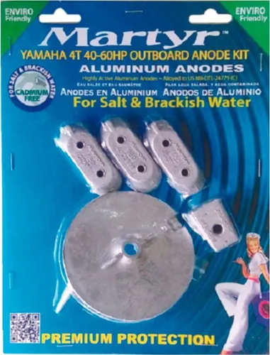 Martyr Anodes Aluminium Yamaha Mariner 4t 40-60 Ps Anode Silber Silber One Size