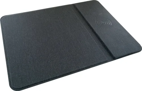 SCHWAIGER 660098 QI Mauspad mit Funkmaus - Kabelloses Qi-Ladegerät und Mauspad in einem, mit 10W Fast Charge und ergonomischer Funkmaus für bis zu 1 Monat Akkulaufzeit. Ideal für effizientes Arbeiten!