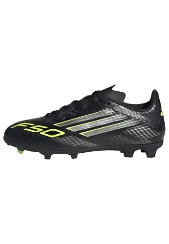 ADIDAS F50 League Kinder Fußball Nockenschuhe FG/MG - schwarz - Fußballschuhe mit Sprintplate 360-Sohle für optimale Dynamik auf weichen Böden und Fiberskin-Obermaterial für kühle Füße.