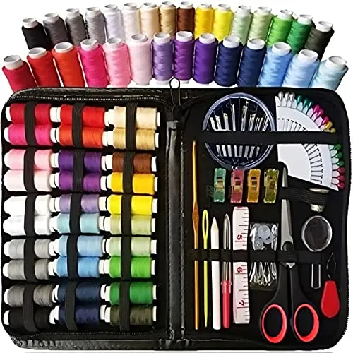 Retoo Nähzubehör 112-teilig - Kompaktes Nähset für Zuhause und unterwegs - Nähsets für Zuhause und Reisen, umfassendes 112-teiliges Set mit praktischen Utensilien für schnelle Reparaturen und einfache Handhabung.