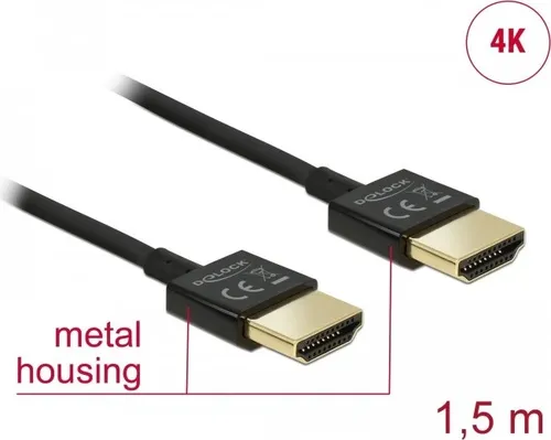 DELOCK 84772 - High Speed HDMI Kabel mit Ethernet, 4K, 1,5 m
