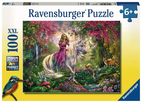 Ravensburger Puzzle 100 Teile Ravensburger Kinder Puzzle XXL Magischer Ausritt 10641, 100 Puzzleteile