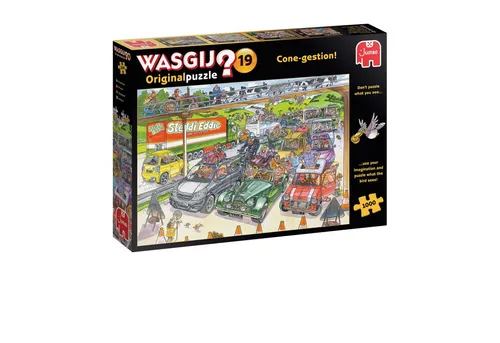 Jumbo Spiele Wasgij Original 19 Cone-gestion! 1000 Teile Puzzle - Standard-Puzzle, 1000 Puzzleteile für Spaß und Herausforderung, ideal für Puzzle-Fans und entspannte Stunden.