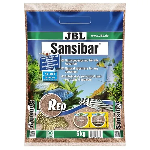JBL Bodengrund Rot für Süß- und Meerwasser Aquarien, Sansibar Red 5 kg, 67066