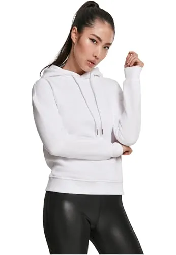 Urban Classics TB1524 Damen Kapuzenpullover Ladies Hoodie, Weiß (white 220), Small