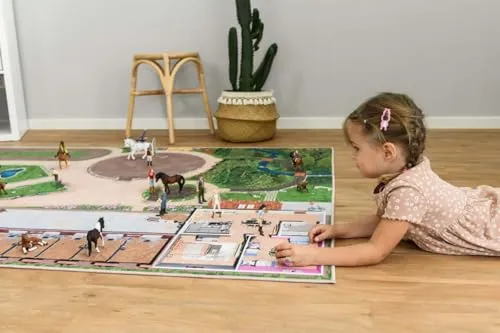 SkippiDoo Spielteppich – Pferdehof für Kinderzimmer von SkippiDoo