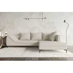 99rooms Loni Ecksofa Cordstoff POSO Greige Rechts