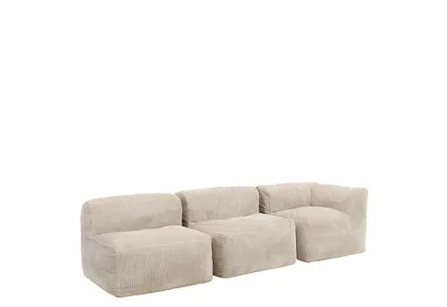 icon Sofa Modulares Ecksofa 3 Sitzer „Zen“ aus Kunstfell - Sofas – Flauschiges, modulares 3-Sitzer Sofa mit Schaumstofffüllung für höchsten Komfort und einfache Montage, ideal für Wohnzimmer und Schlafzimmer.