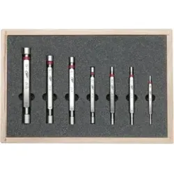 Gewinde-Grenzlehrdorn-Satz DIN 2245 H7, 3-12mm - Messwerkzeuge für präzise Maßhaltigkeitsprüfungen, aus gehärtetem Lehrenstahl mit Gut- und Ausschussseite für höchste Messgenauigkeit.