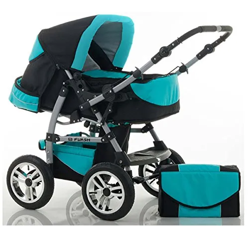 Kombi-Kinderwagen Flash 2 in 1 - Standardkinderwagen mit Sportsitz und umfangreichem Zubehör, flexibel einsetzbar ab Geburt und in 38 Farben erhältlich.
