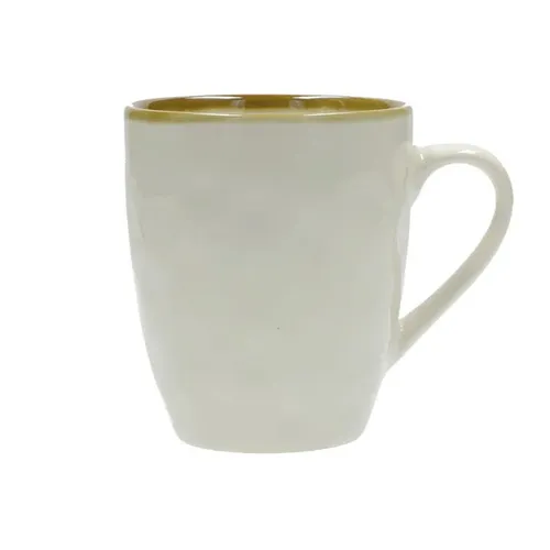 TASSE BECHER CONCERTO AVORIO ELFENBEIN 430 ML STEINGUT ROSE & TULIPANI NEU