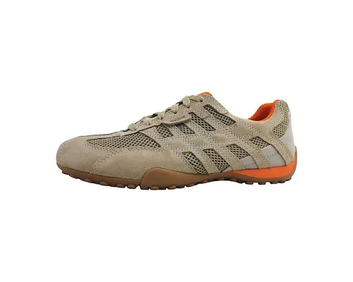 Geox Herren U Snake ORIGINAL A Sneaker, Sand, 45 EU - Herren-Sneaker mit stoßgedämpfter Sohle für optimalen Komfort und herausnehmbarer Innensohle für individuelle Anpassung.