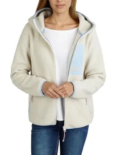 DENIMFY Damen Fleecejacke DFLea in beige von DENIMFY