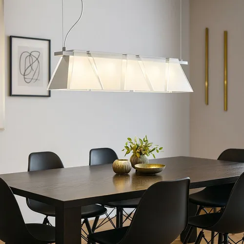 Design Glas Decken Pendel Lampe Ess Zimmer Beleuchtung Hänge Leuchte satiniert
