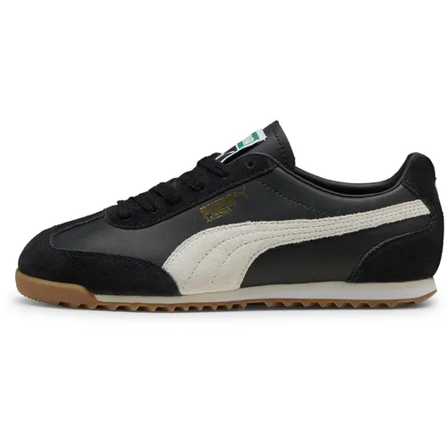 PUMA ARIZONA RETRO Sneaker, Gr. 42, puma schwarz, warm weiß - Sportliche Sneaker mit klassischem Look, Obermaterial aus Wildleder und Leder-Overlays, weiche EVA-Zwischensohle für optimalen Komfort bei jedem Schritt.