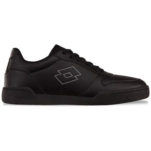 Lotto Sneaker - besonders leicht & bequem, Gr. 46, BLACK-DK.GREY - Stylische Sneaker im Retro Look, besonders wendig durch Sohle mit Drehpunkt und komfortable Mesh-Zunge. Ideal für sportliche und lässige Outfits.