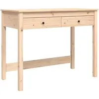 vidaXL Schreibtisch mit Schubladen aus Kiefernholz - 100x50x78 cm, Braun - Kinderschreibtische aus massivem Kiefernholz, robust und elegant, mit 2 Schubladen für optimalen Stauraum und Organisation im Arbeitszimmer.
