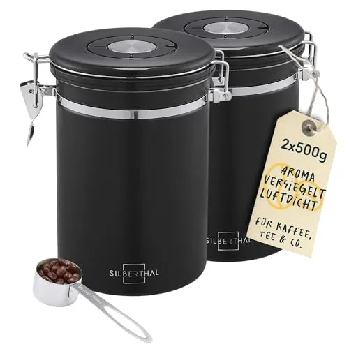 SILBERTHAL Kaffeedose 2er Set luftdicht 500g von SILBERTHAL