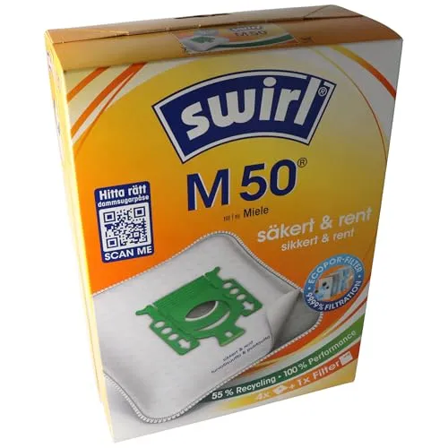 Swirl Staubsaugerbeutel M50 (M51/M53) MicroPor Plus für Miele Staubsauger