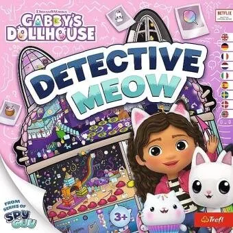 Trefl - Detektiv MIAU: Kooperationsspiel aus Gabbys Puppenhaus - Erlebe das spannende Beobachtungsspiel Detektiv MIAU aus der Spy Guy Serie! Für 1-4 Spieler ab 3 Jahren, mit einem liebevoll gestalteten Spielbrett und 56 Hinweiskarten. Perfekt für gemeinsame Spielstunden mit Familie und Freunden!
