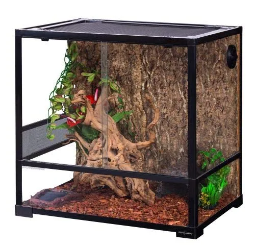 REPTI ZOO Glas-Terrarium 60x45x60 cm - zerlegbar und verschickbar! - Terrarien für Reptilien & Amphibien mit einzigartiger Front- und Seitenbelüftung, ideal für optimale Luftzirkulation und einfache Kabeldurchführung.