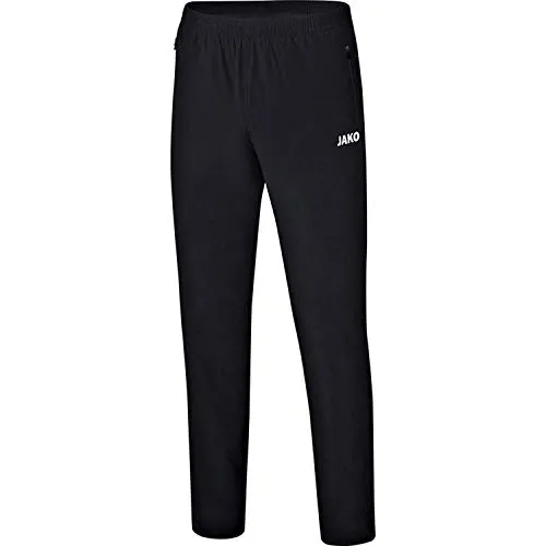 JAKO Herren Präsentationshose Profi - Vielseitige Freizeit- und Jogginghose in Schwarz - Sportanzüge mit elastischem Bund, Mesh-Innenfutter und praktischen Seitentaschen mit Reißverschluss für optimalen Komfort und Funktionalität.
