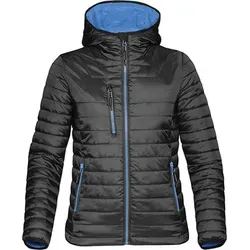 Stormtech Women's Gravity Thermal Jacket - Schwarz - XL - Wasserbeständige Damenjacke von STORMTECH mit weichem Futter. Ideal für kalte Tage, ausgestattet mit Handwärmtaschen und Zugang für Musikplayer. Perfekte Kombination aus Funktionalität und Stil.