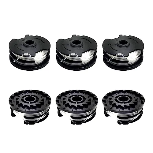 Viilich 6 Stücke Ersatz Fadenspulen für LIDL Parkside,Nylonfäden Ersatz Spule für LIDL Parkside Trimmer Rasentrimmer PRTA 20-Li A1,B2,C3;PRT 550 A1, A3;PRT 300 A1-2x4m 1,6mm