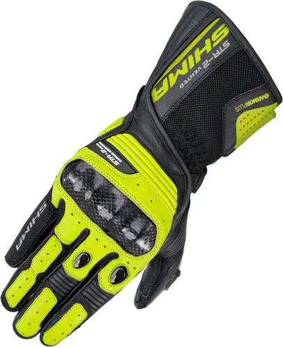 SHIMA STR-2 Vented Motorradhandschuhe - Motorradhandschuhe mit atmungsaktivem Gewebe für optimale Luftzirkulation und hohen Schutzstandard dank Karbonknöchelschutz und TPU-Schleifern – ideal für sportliche Fahrten.
