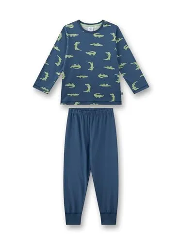 Sanetta Kinder Jungen Pyjama lang - Weicher Schlafanzug für Jungen, ideal für erholsame Nächte. Pflegeleicht und formbeständig, bietet dieser Pyjama hohen Tragekomfort und praktische Details für ungestörten Schlaf.