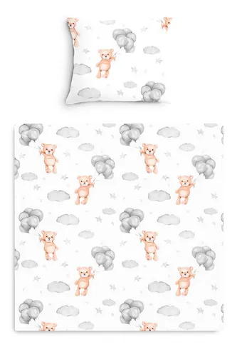 Amilian Babybettwäsche Kinderwagenset in grau von Amilian