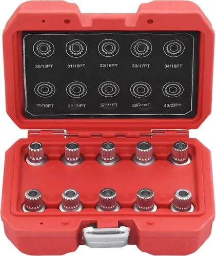 vidaXL Radmutternsatz 10-TLG. für BMW - Radmuttern-Set aus hochwertigem Chrom-Molybdän-Stahl, ideal zum Austausch alter Radmuttern und zur Verbesserung des Fahrzeuglooks, inklusive praktischem Kunststoffkoffer.