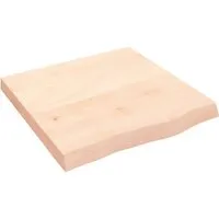 vidaXL Tischplatte 60x60 cm aus massivem Eichenholz - Zubehör für Möbel: Handgefertigte Tischplatte aus unbehandeltem Eichenholz mit Naturkante, ideal zum Auffrischen deiner Möbel und vielseitig kombinierbar.