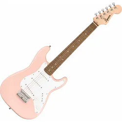 Squier Mini Stratocaster IL Pink - Kompakte E-Gitarre für kleine Hände - Gitarren, ideal für Anfänger und Kinder; Mini Stratocaster mit 578mm Mensur, perfekt für spielerischen Einstieg in die Welt der Musik.