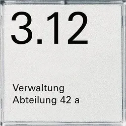 Gira 107100 Namens-/Türschild 1-fach, Zubehör