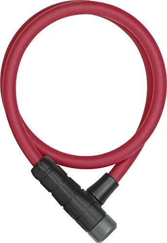 ABUS Kabelschloss Primo 5412K/85/12 - Fahrraschloss aus 12 mm starkem Stahlkabel Sicherheitslevel 3-85 cm - Rot
